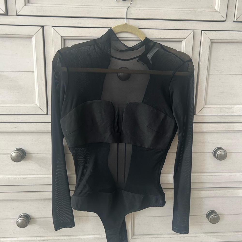 ASTR the Label Black Fiona Bodysuit